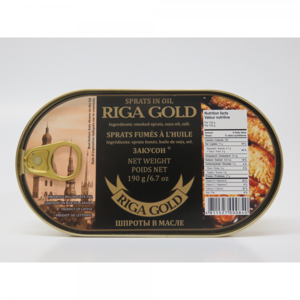 Riga Gold Sprats in Oil 190g